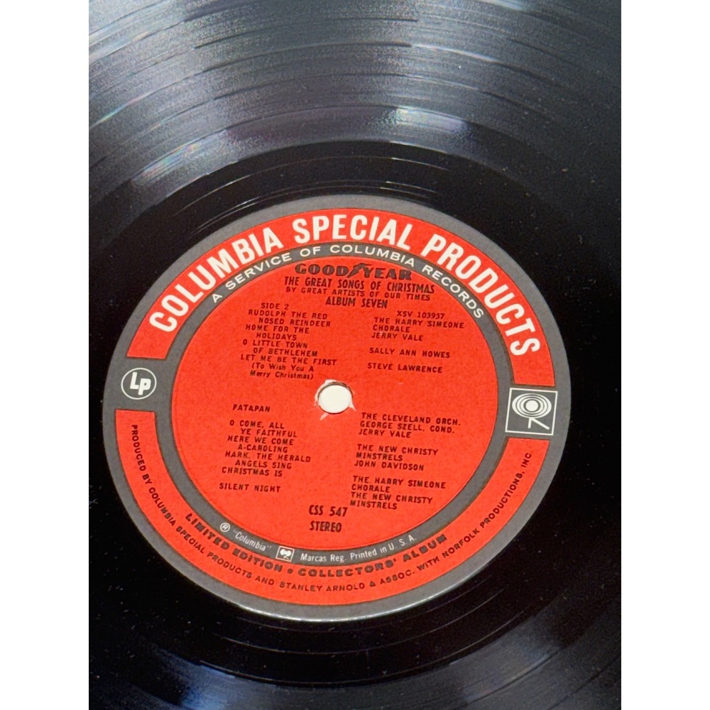 Great Songs of Christmas Album Seven Vinyl LP Goodyear Limited Edition CSS 547 - Picture 14 of 16